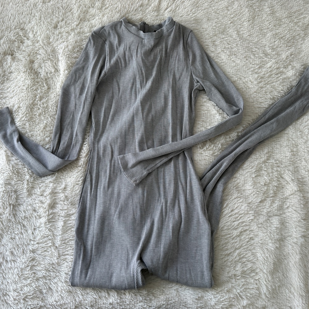 Fashion nova grey jumpsuit